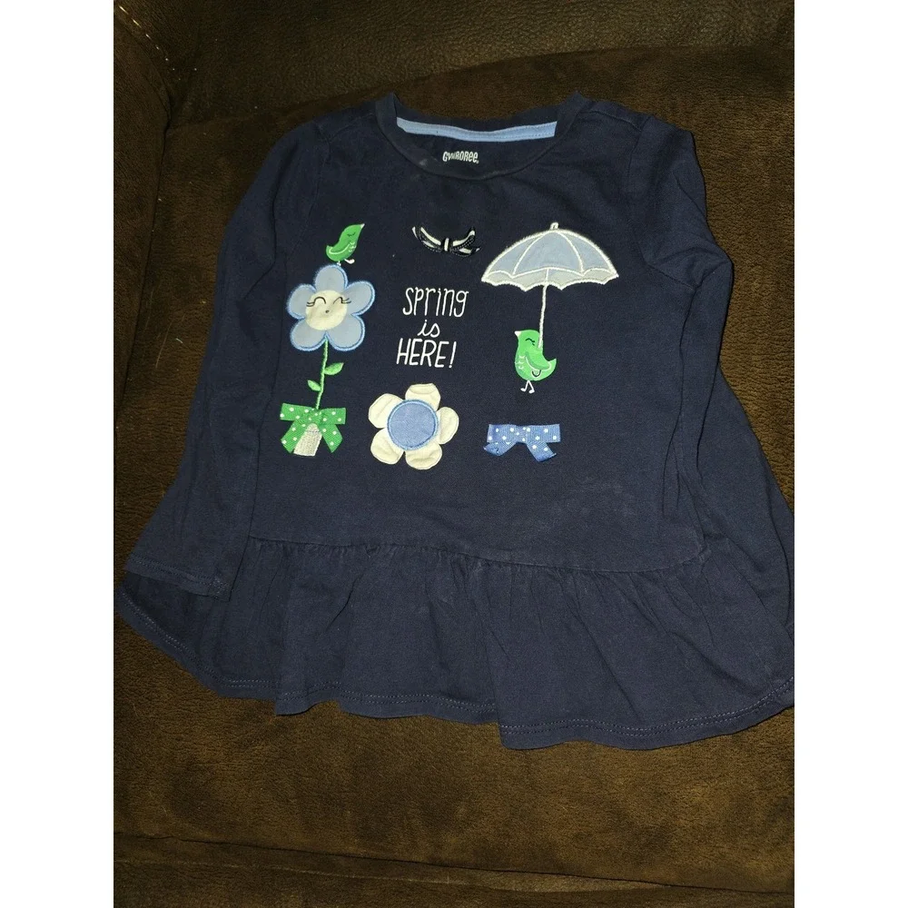 Gymboree spring prep spring is here floral umbrella top and pants size 3t outfit